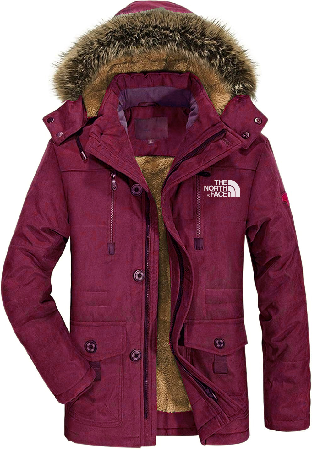 Parkas à capuche avec veste en fourrure - Homme