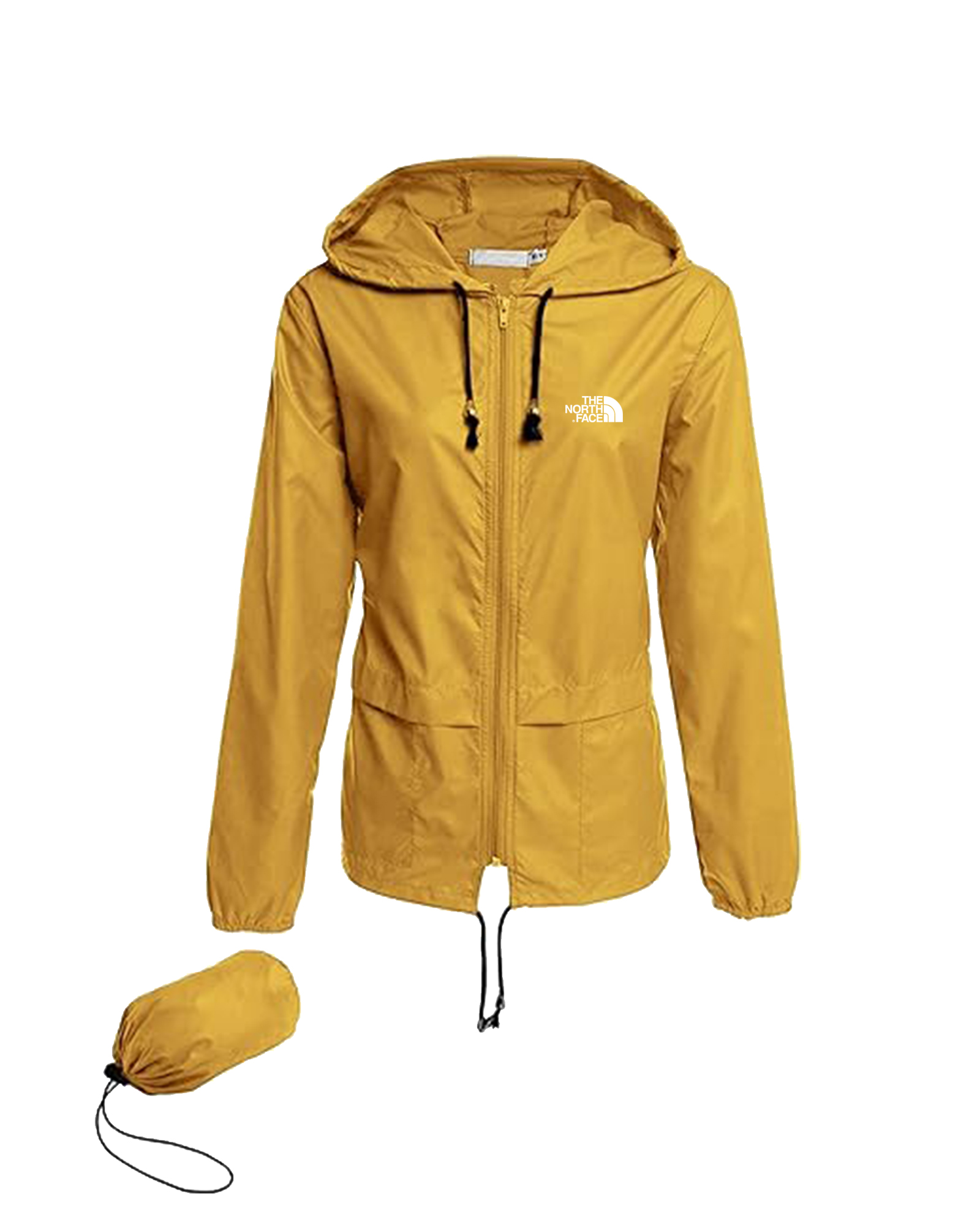 Femme -Vestes de pluie imperméables légères, coupe-vent à capuche extérieur pliable