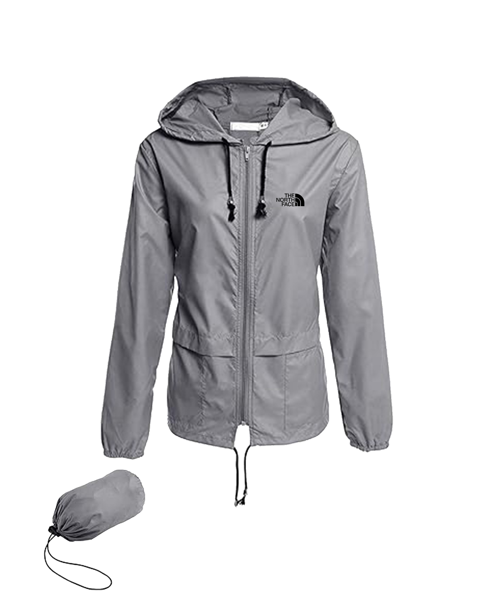 Femme -Vestes de pluie imperméables légères, coupe-vent à capuche extérieur pliable