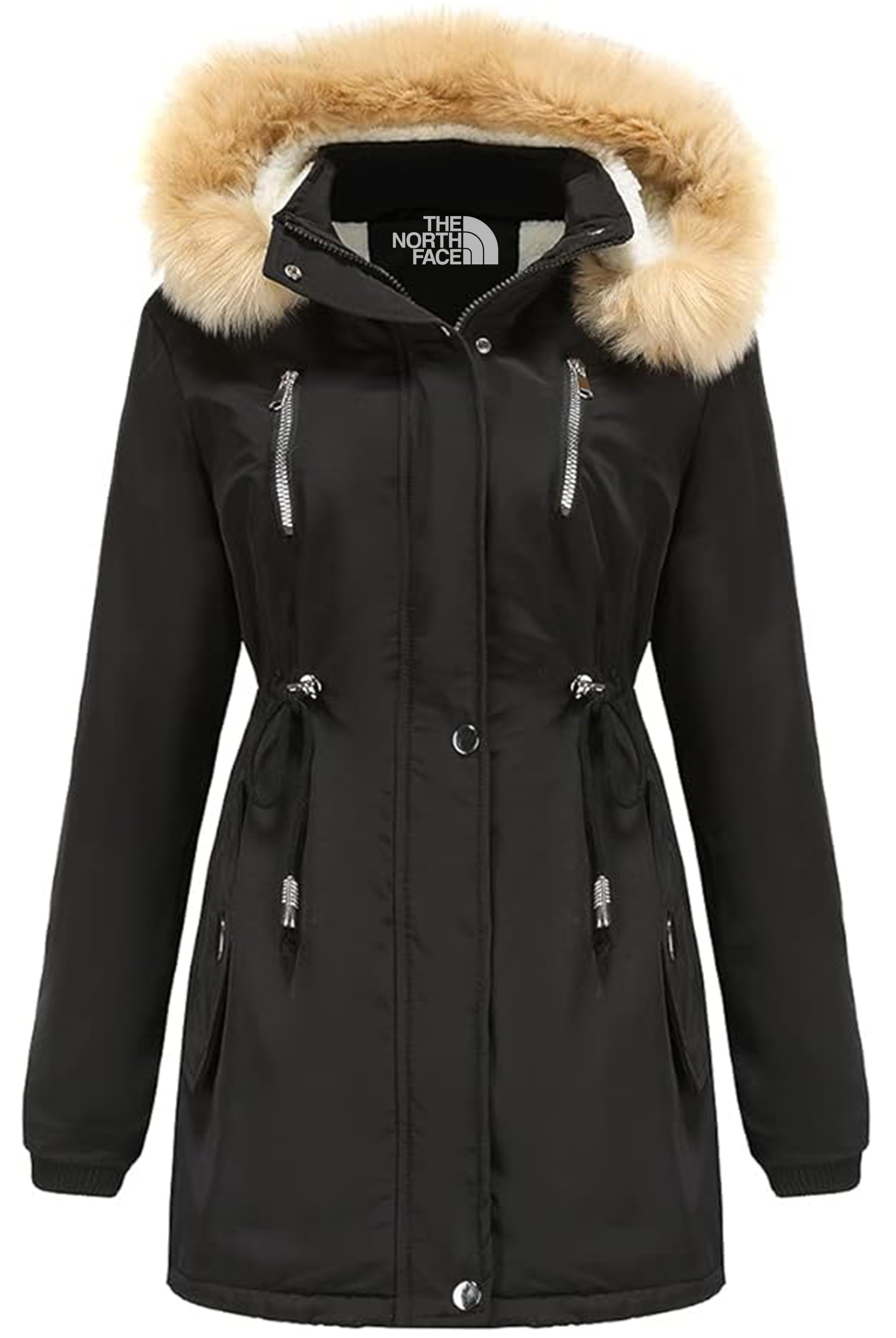 FEMME - Parka D'hiver Zippée À Capuche