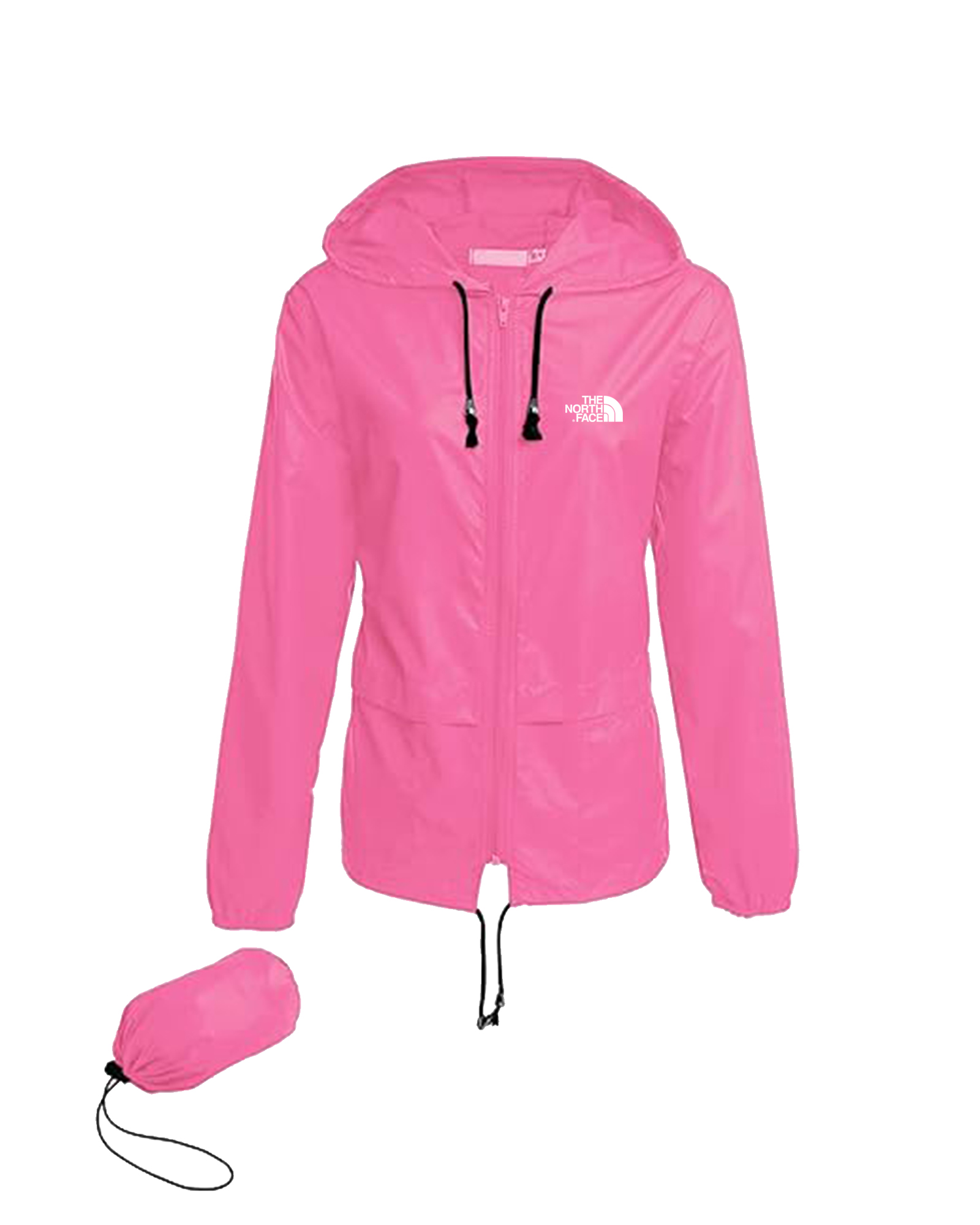 Femme -Vestes de pluie imperméables légères, coupe-vent à capuche extérieur pliable