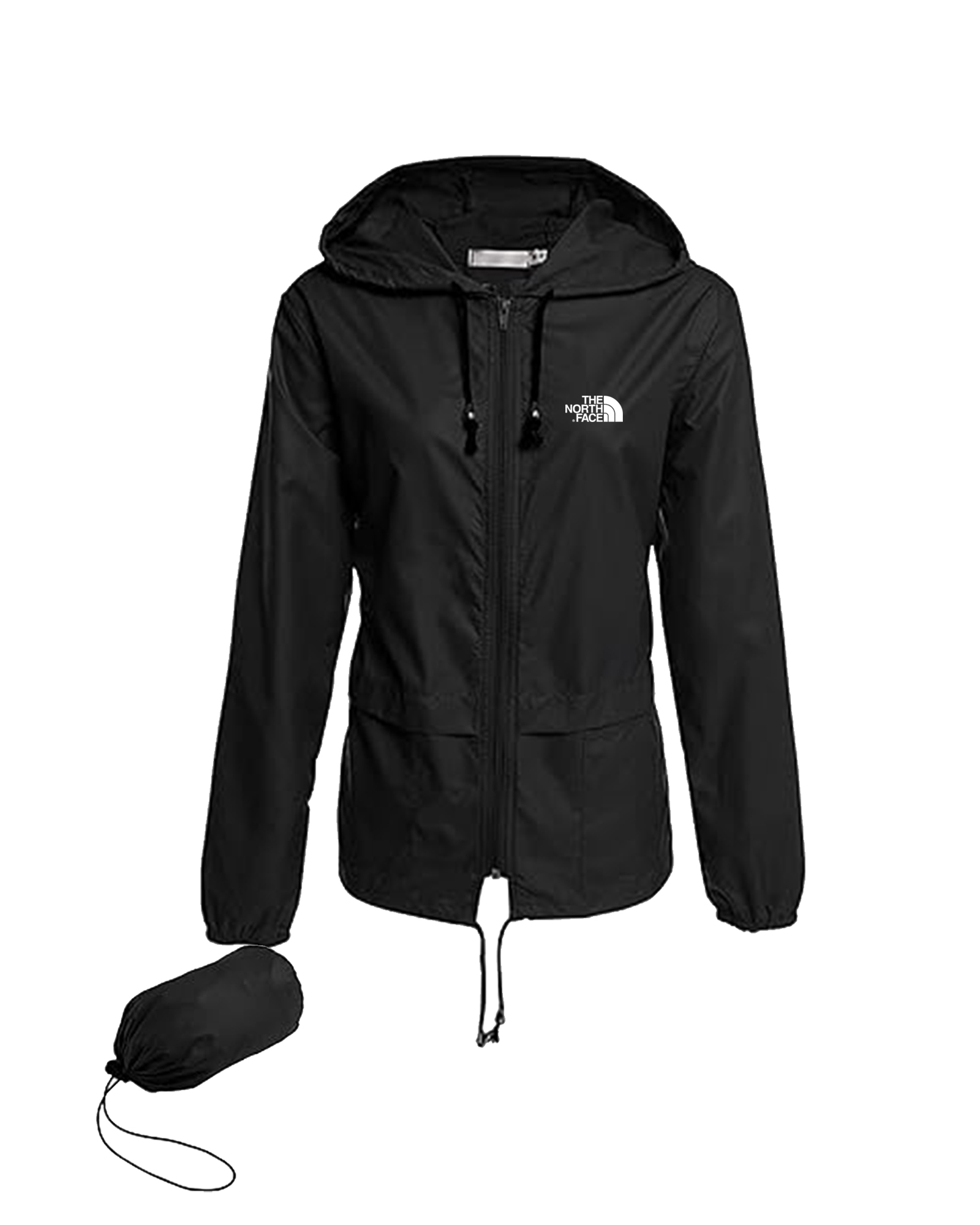 Femme -Vestes de pluie imperméables légères, coupe-vent à capuche extérieur pliable