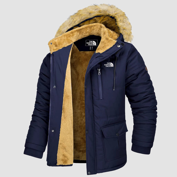 Homme - Veste matelassée d’hiver avec capuche pour