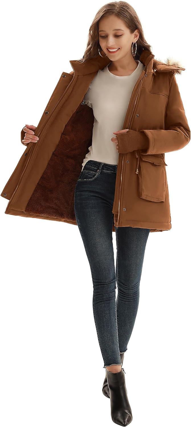 Winter Wool Parka Jacket  - Women's