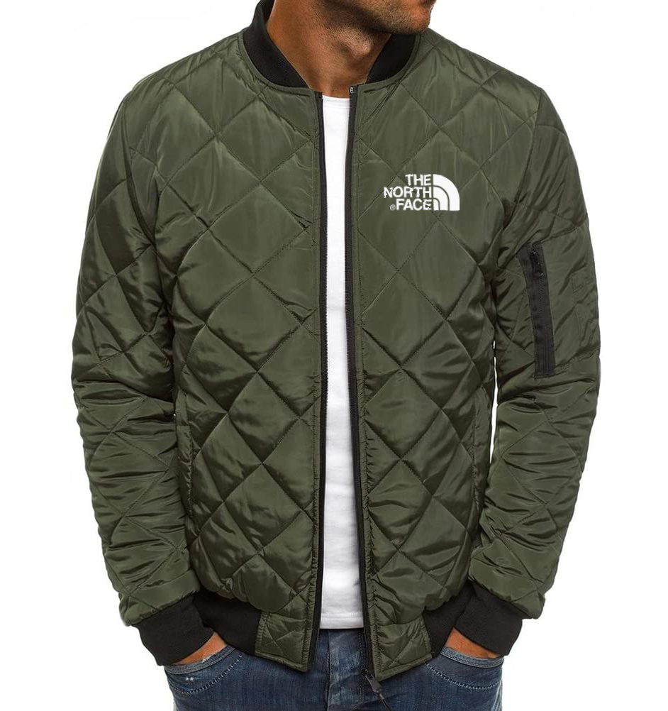 GIUBBOTTO BOMBER DA UOMO TRAPUNTATO A ROMBI CAPPOTTI GIACCA A VENTO A COSTINE CALDI AUTUNNO INVERNO