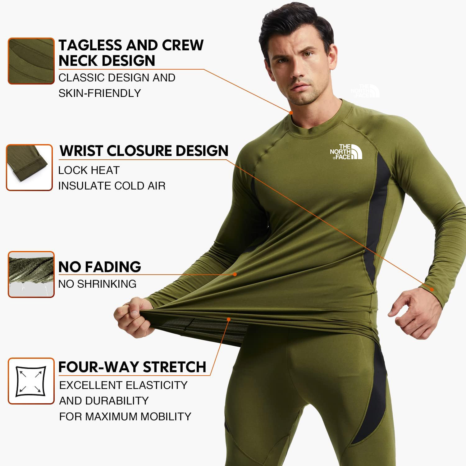 Thermal  Wool Underwear 2Pcs-Set - Men's