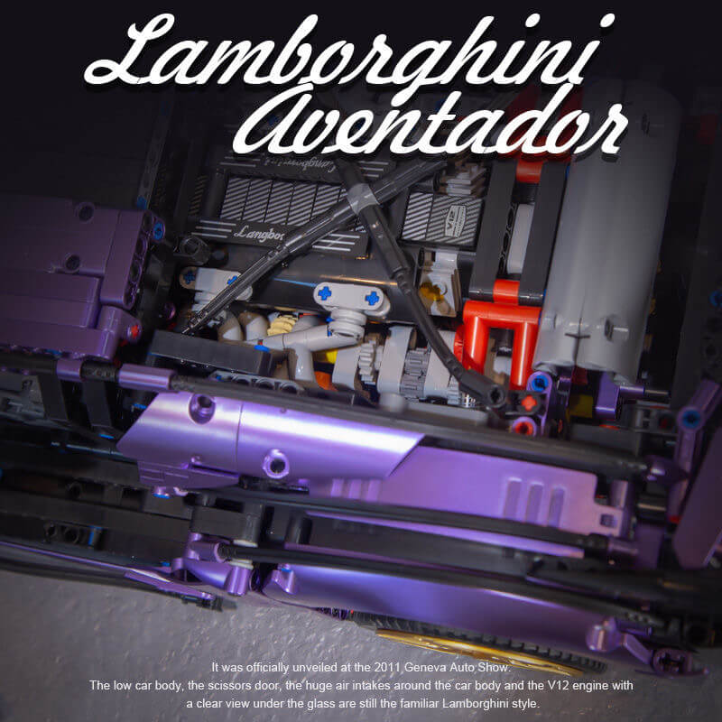 Lamborghini Aventador LP570-4 Roadster building block set - ENBRIC