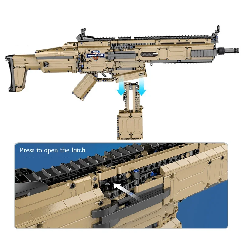 FN SCAR 17S Assault Rifle Building Block 1503PCs - ENBRIC