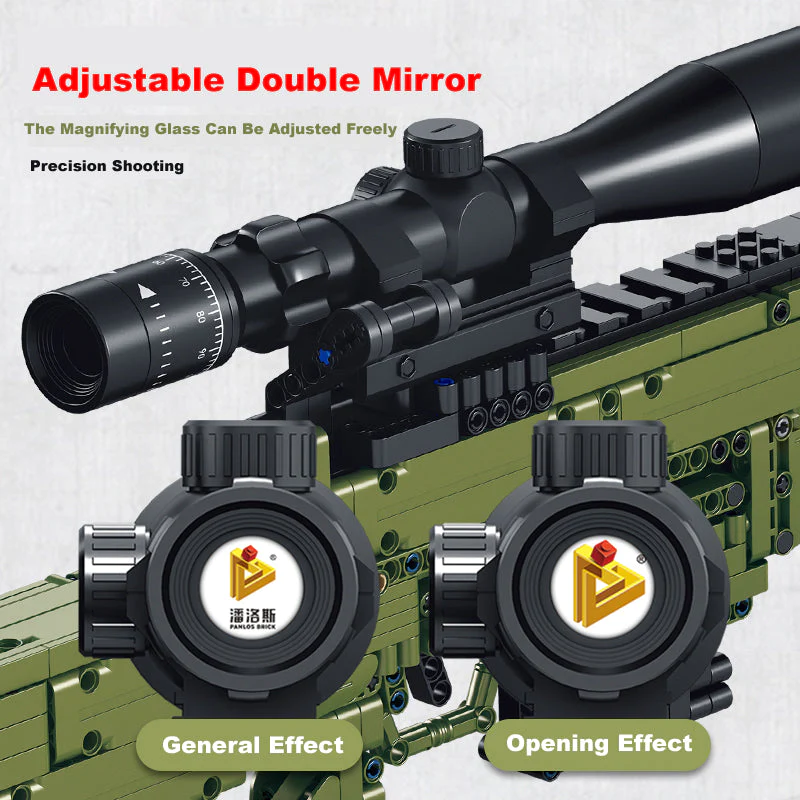 AWM Gun Sniper Rifle Military Weapons Building Block 1503PCs - ENBRIC