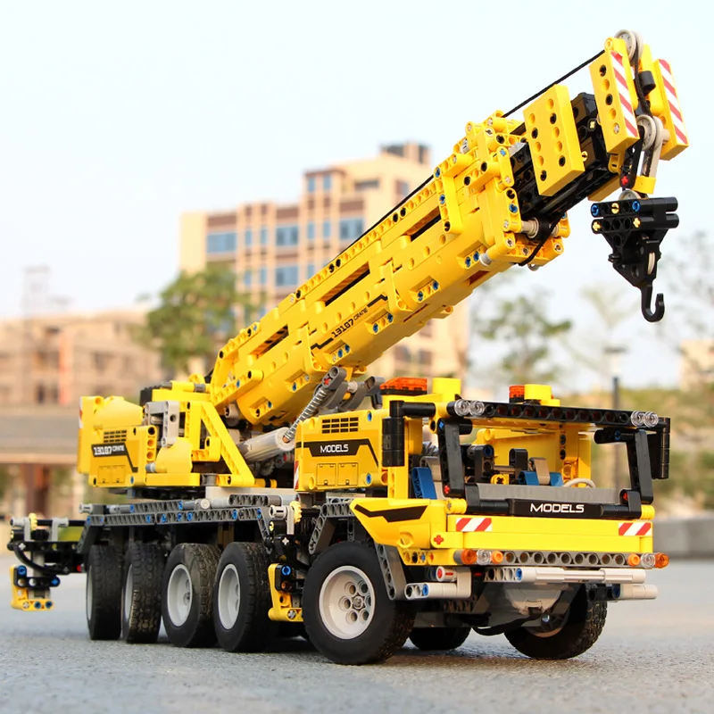 Technical Car Crane APP Remote Control Moter Power Truck Bricks Motorized Mobile Crane Building Blocks 2897PCs - ENBRIC
