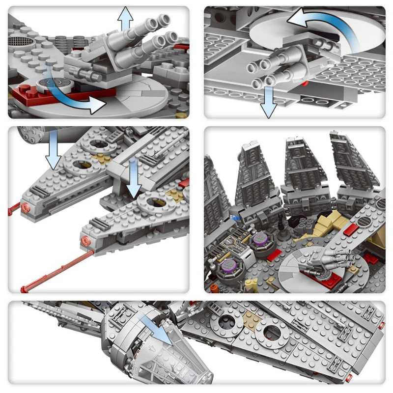 Millennium Falcon Spaceship 1403PCs - ENBRIC