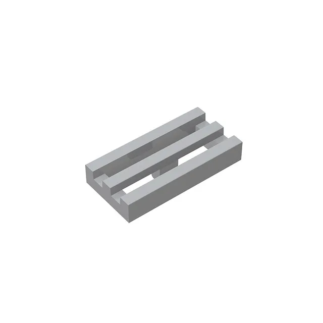 Tile, Modified 1 x 2 Grille with Bottom Groove - ENBRIC
