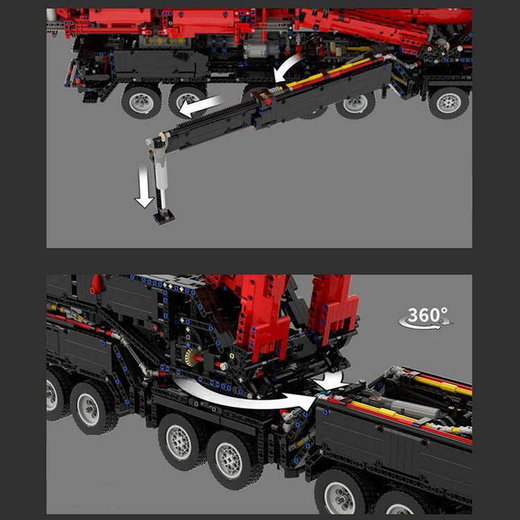 Red Edition Remote Controlled Crane 9176pcs - ENBRIC