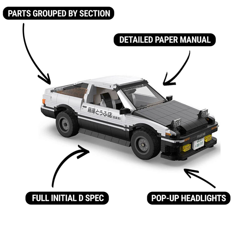 Remote Controlled Initial D Ae86 1233pcs - ENBRIC