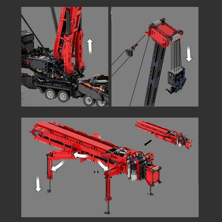 Red Edition Remote Controlled Crane 9176pcs - ENBRIC