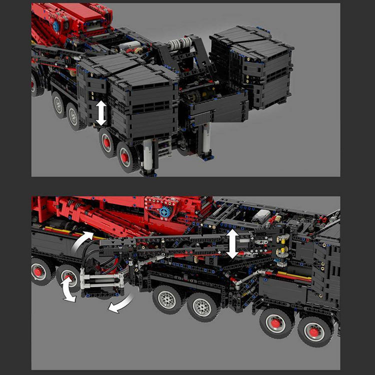 Red Edition Remote Controlled Crane 9176pcs - ENBRIC