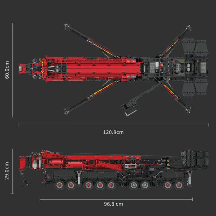 Red Edition Remote Controlled Crane 9176pcs - ENBRIC