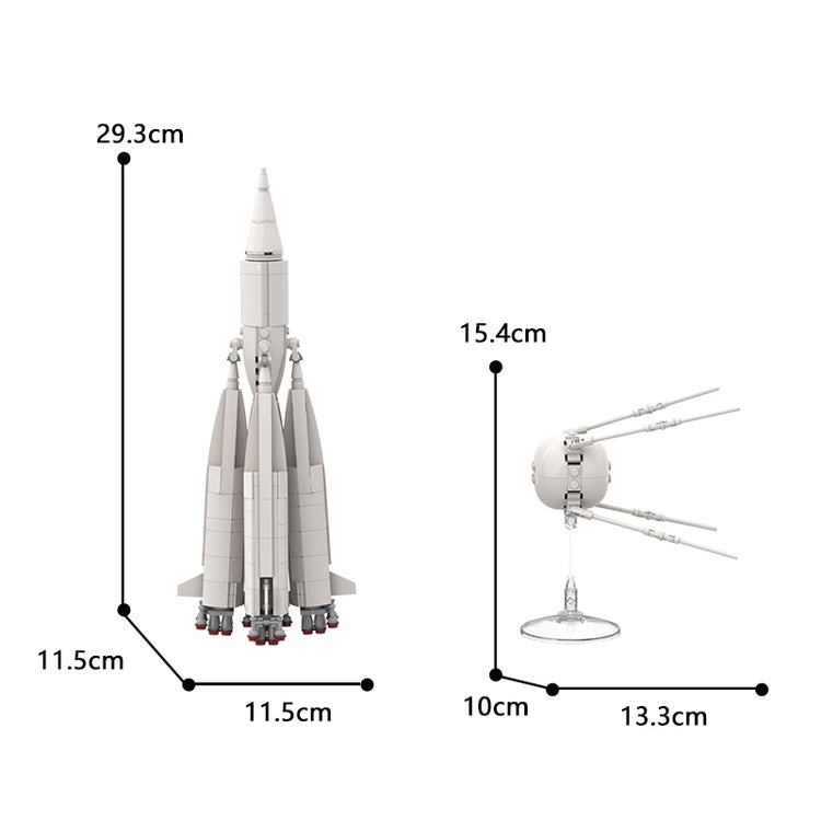 Sputnik 1 & R-7 Rocket 8k71ps M1-1ps 541pcs - ENBRIC