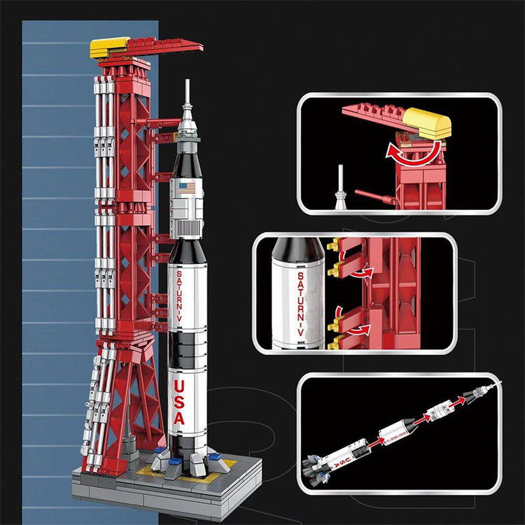 Apollo Rocket & Launch Pad 425pcs - ENBRIC
