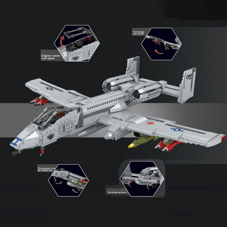 A-10 Ground Attack Aircraft 1049pcs - ENBRIC
