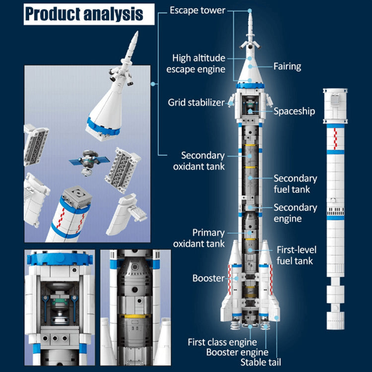 Long March 2f Launch Vehicle 903pcs - ENBRIC