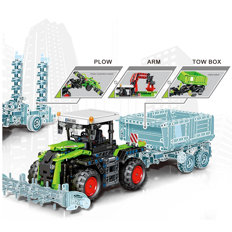 Remote Controlled Harvesting Tractor 1480pcs - ENBRIC