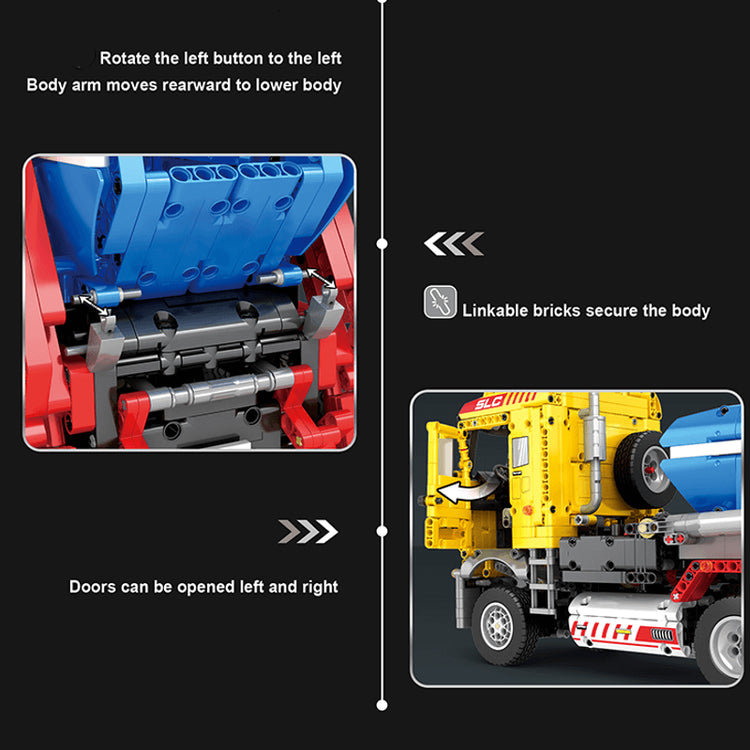 Remote Controlled Skip Dump Truck 1917pcs - ENBRIC