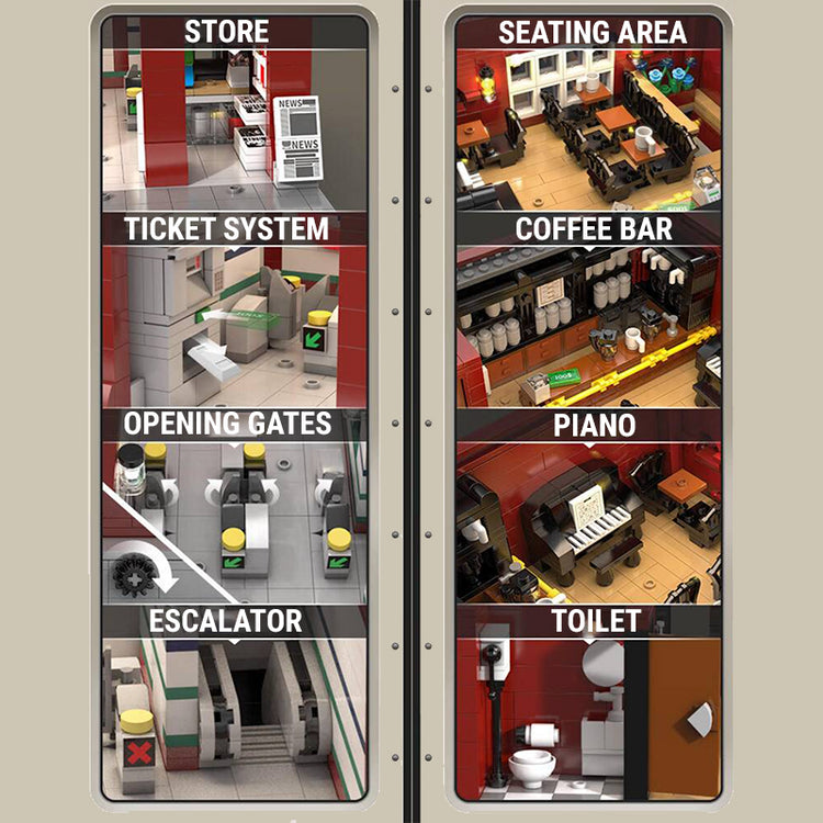 Brickadilly Circus London Station 1835pcs - ENBRIC