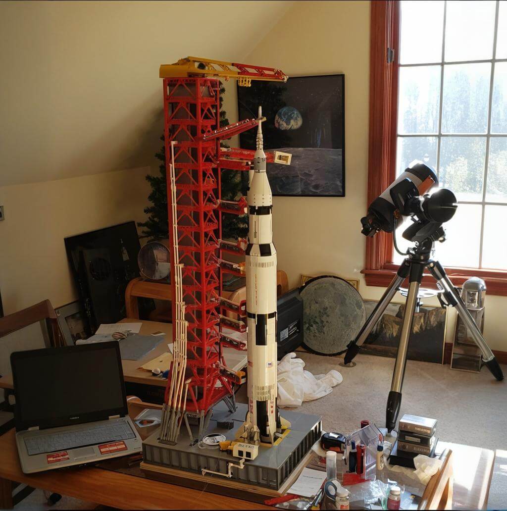 NASA Saturn-V Launch Umbilical Tower building blocks kit - ENBRIC