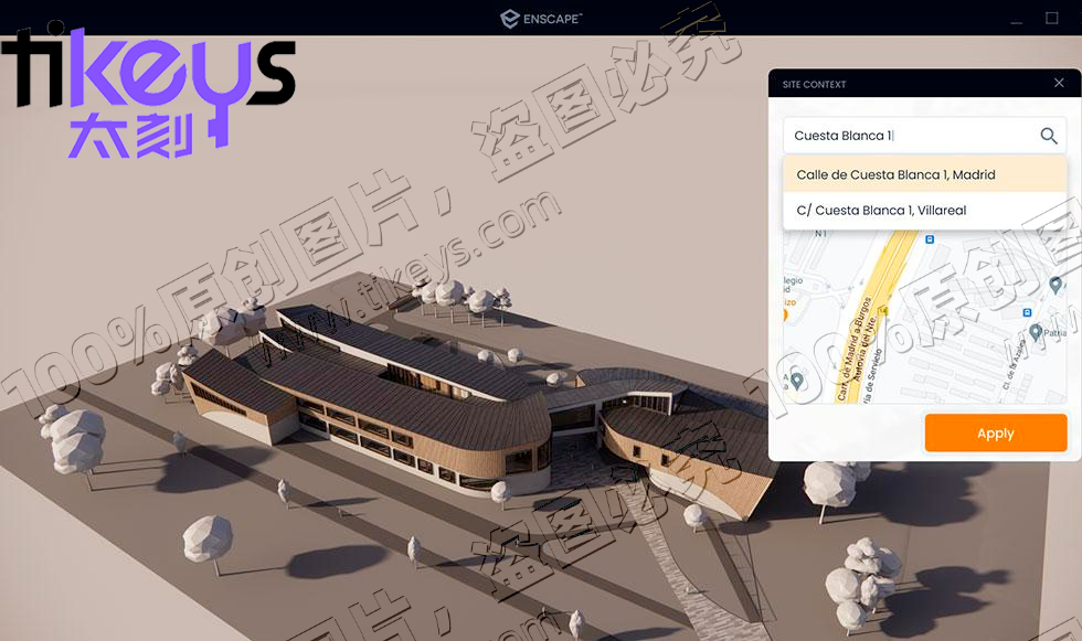 24/7 Online Enscape Fixed Key 1 Year Subscription for PC/Mac Renderer Genuine License Serial Number Plug-in 3D Software CAD BIM