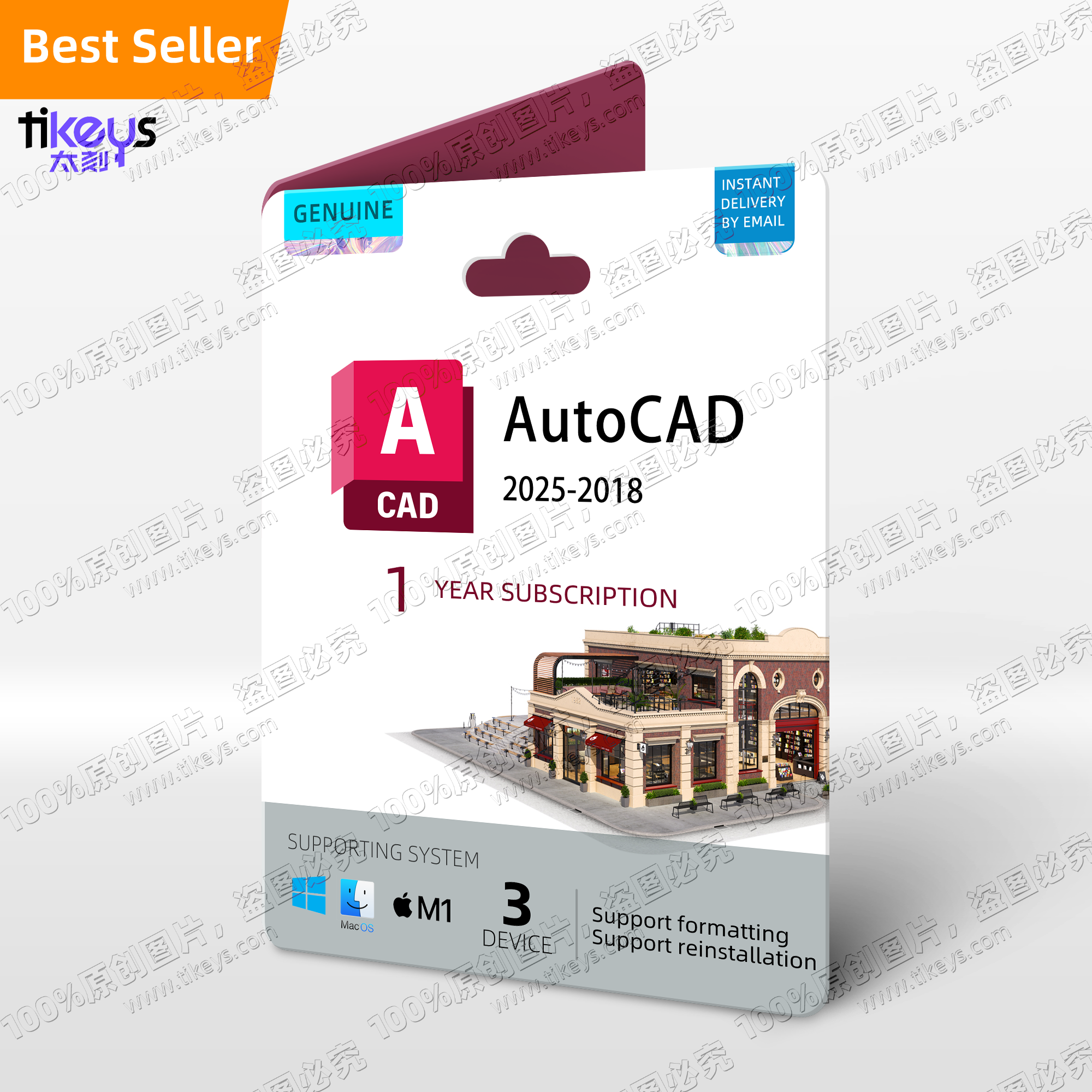 24/7 Online License Key Autodesk AutoCAD Subscription 2025/2024/2023/2022 AutoCAD Drafting Drawing Tool Software