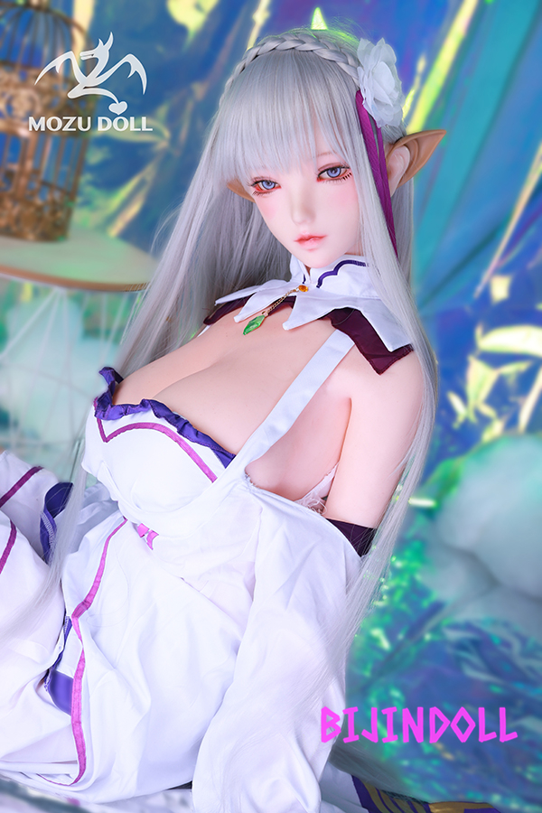 mozudoll 163cm H-cup TPE Emilia Sex Dolls anime Re:Zero cosplay dutchwife silver-haired half-elf sex doll