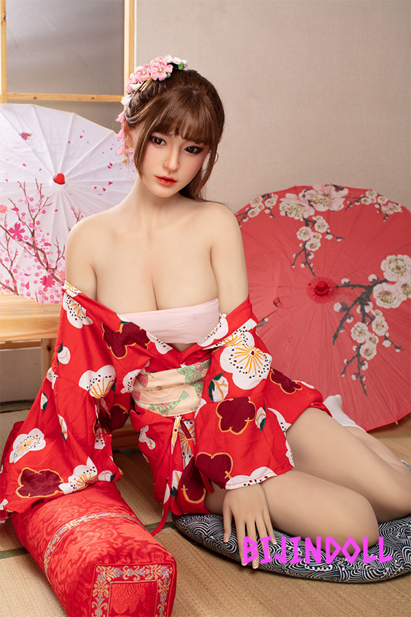 JXDOLL 170cm D-cup silicone head real Japanese wife love doll luxury yukata beauty sex erotic real doll