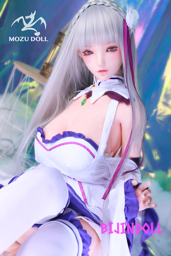 mozudoll 163cm H-cup TPE Emilia Sex Dolls anime Re:Zero cosplay dutchwife silver-haired half-elf sex doll