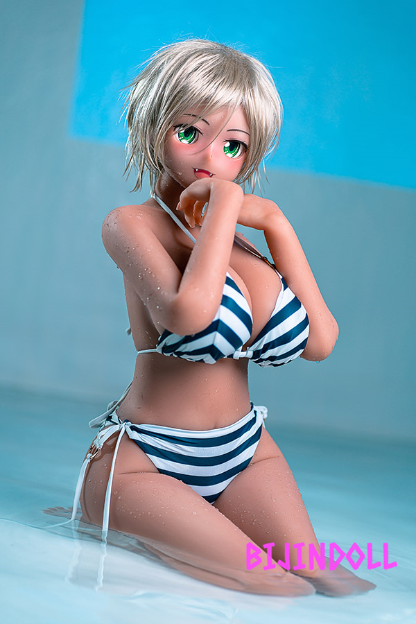 Siliko&Aotume Collaboration Doll H-cup 155cm TPE Short Hair Tanning Gal Sex Doll Erotic Swimsuit Anime
