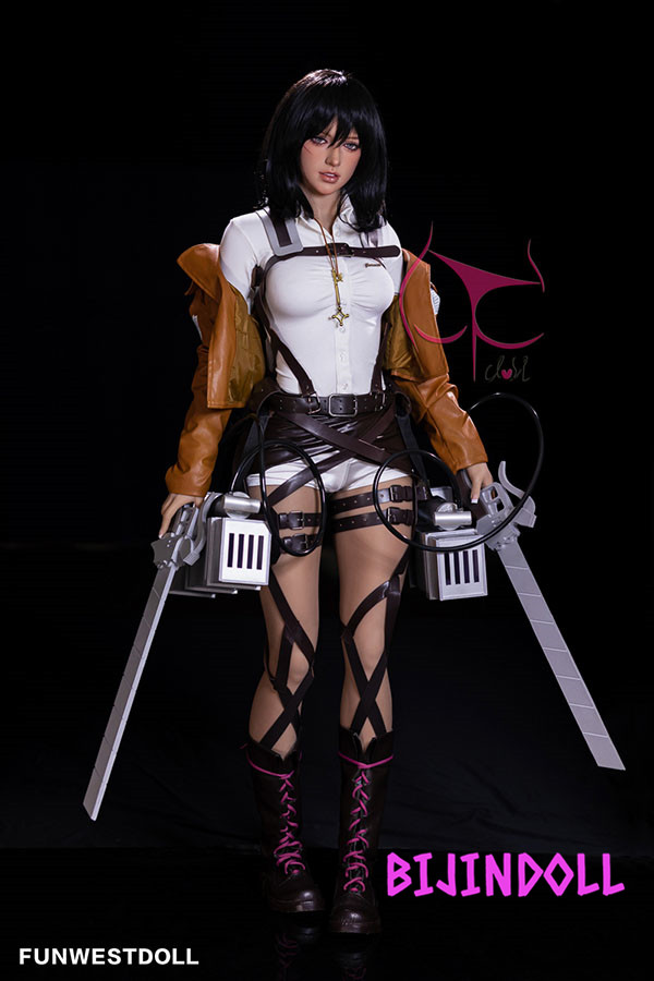 Funwest#062 Chloe 159cm B-cup TPE Mikasa Ackerman Sex Dolls Nude Porn Cosplay Love Doll Anime Attack on Titan