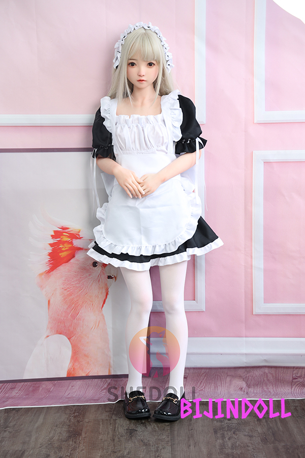 SHEDOLL 140cm B-cup Silicon head TPE body maid love doll beautiful maid sex doll