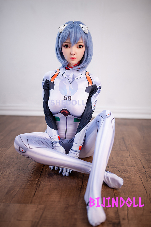 SHEDOLL 148cm D-cup Silicon Head [EVA] Rei Ayanami Love Doll Cosplay Sex Doll Real Cosplay Dutch Wife