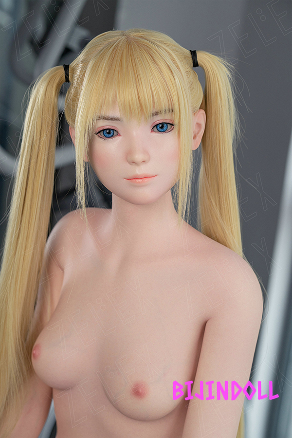 WAXDOLL#G53 147cm B-cup Silicone Blonde Twin Tail Love Doll Moe Sister Character Sex Real Doll