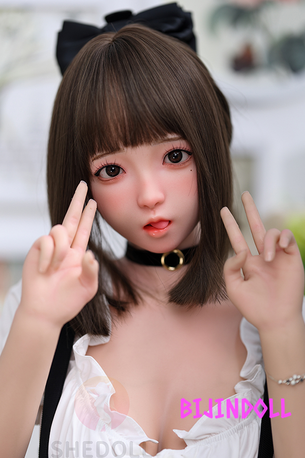 SHEDOLL 148cm D-cup Silicone Head TPE Body Cute Love Doll Legal Dutch Wife Short Sex Doll