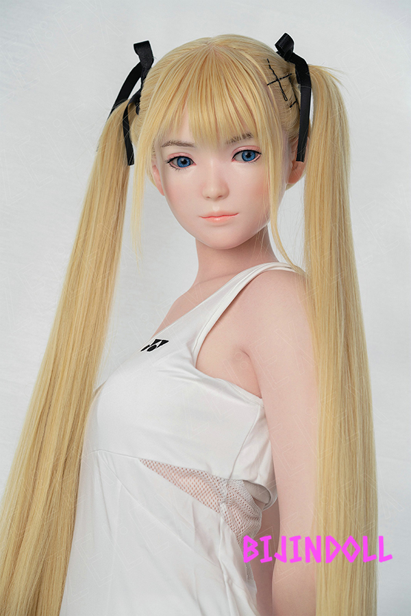 WAXDOLL#G53 147cm B-cup Silicone Blonde Twin Tail Love Doll Moe Sister Character Sex Real Doll