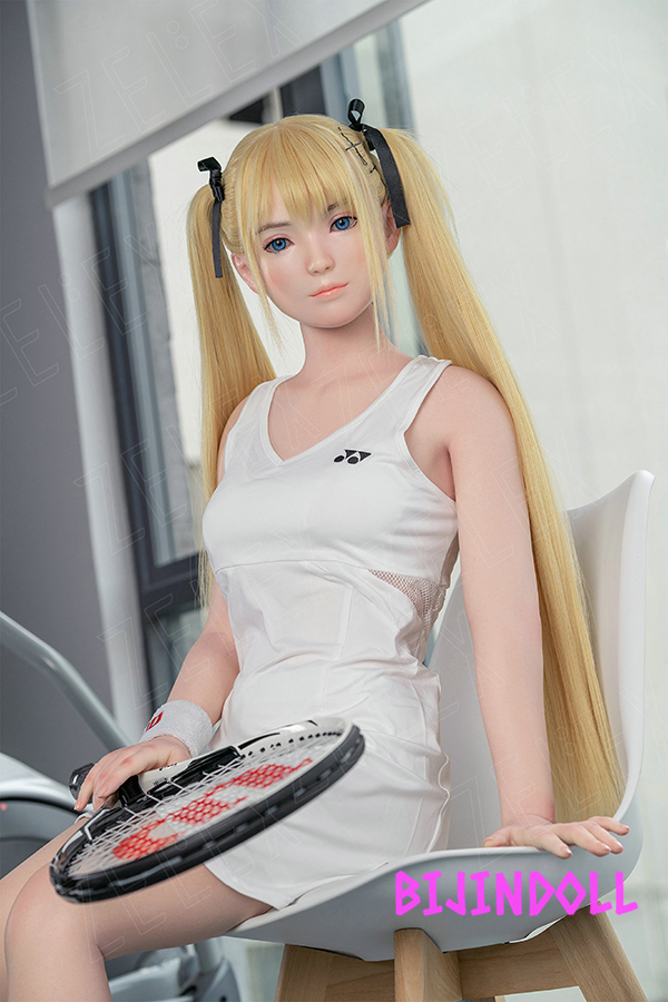 WAXDOLL#G53 147cm B-cup Silicone Blonde Twin Tail Love Doll Moe Sister Character Sex Real Doll