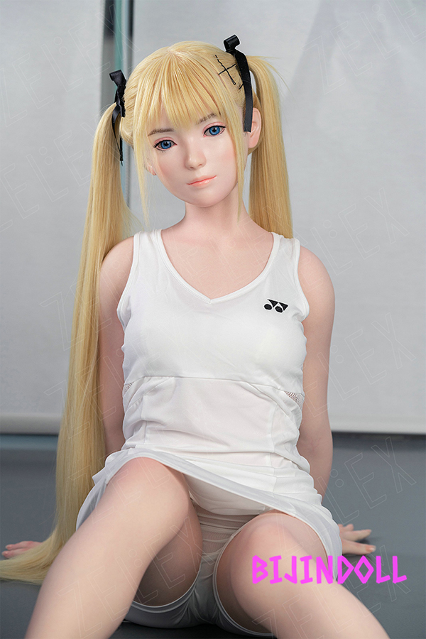 WAXDOLL#G53 147cm B-cup Silicone Blonde Twin Tail Love Doll Moe Sister Character Sex Real Doll