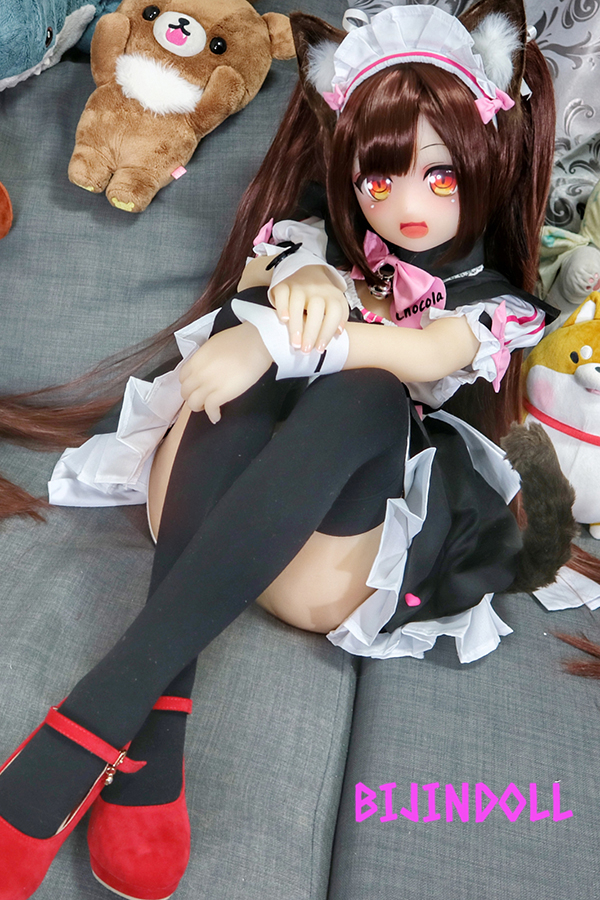 aotumedoll#58 B-cup TPE Nekopara Chocolat Anime Love Doll Cosplay Cat Sex Manga Game Character Black Hair Mixed Doll