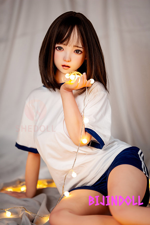 SHEDOLL 148cm D-cup Silicone head Realistic-faced gym clothes love doll TPE body cheap sex doll
