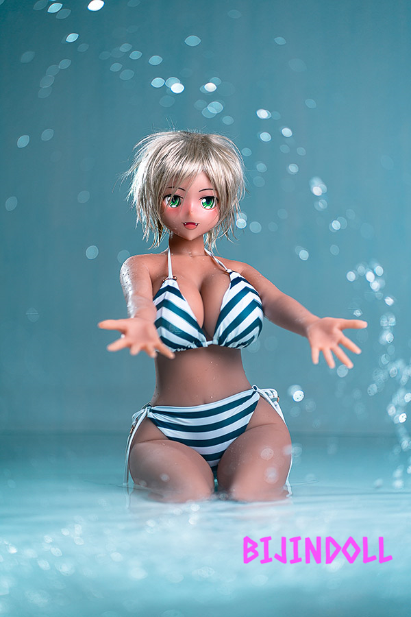 Siliko&Aotume Collaboration Doll H-cup 155cm TPE Short Hair Tanning Gal Sex Doll Erotic Swimsuit Anime