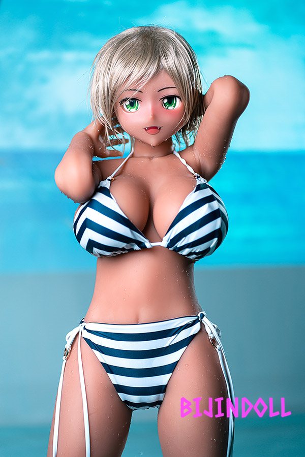 Siliko&Aotume Collaboration Doll H-cup 155cm TPE Short Hair Tanning Gal Sex Doll Erotic Swimsuit Anime