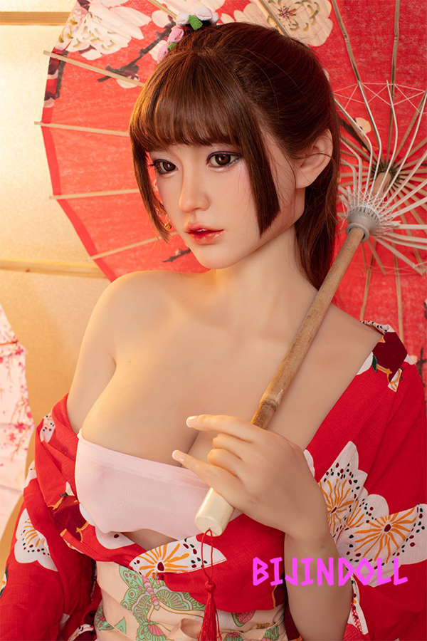 JXDOLL 170cm D-cup silicone head real Japanese wife love doll luxury yukata beauty sex erotic real doll