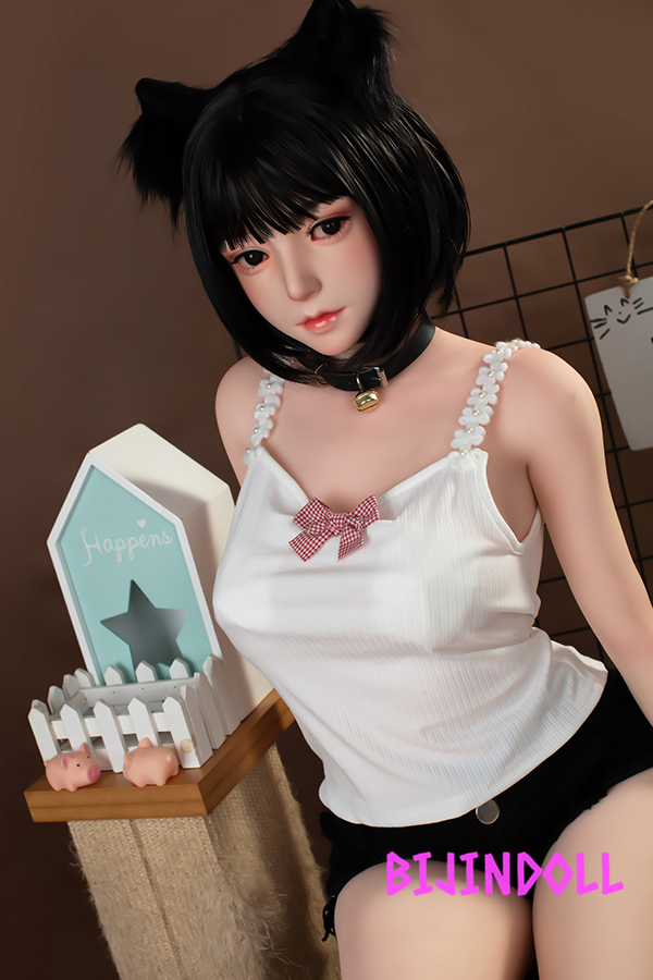 FUDOLL#2 148cm D-cup Silicone head cute cat ear beautiful sex doll lifelike sexdoll for sale