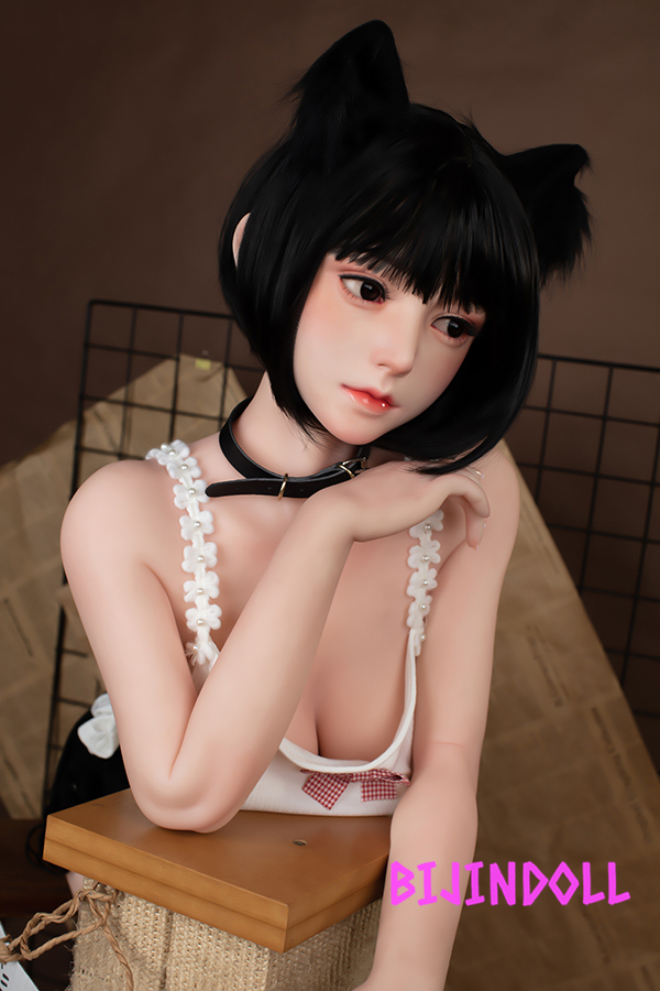 FUDOLL#2 148cm D-cup Silicone head cute cat ear beautiful sex doll lifelike sexdoll for sale